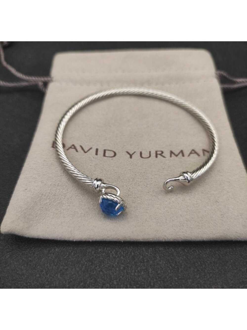 David Yurman 3mm Blue Diamond Bracelet